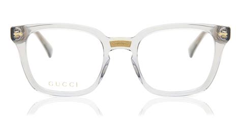 gucci gg1840|Gucci Rectangular Eyeglasses GG0184O 005 Transparent Gray .